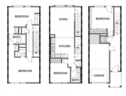 Beacon Villa 4 Bed 2 Bath Townhome 1580-1685SF